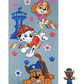 Paw Patrol Kids Chase Bath Towel and Character Scrubby Set, Gray, Nickelodeon