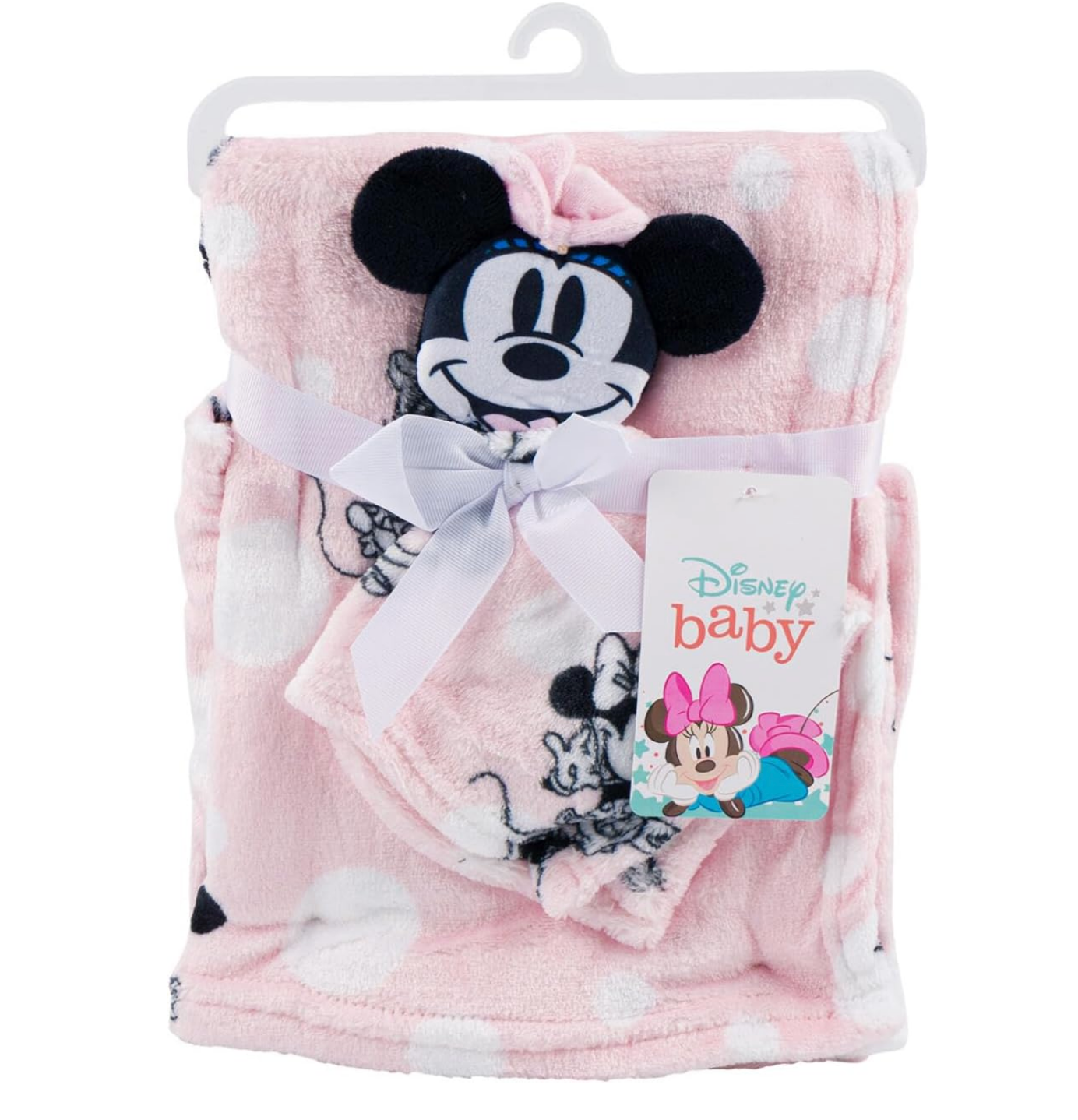 Disney Minnie Mouse Polka Dot Blanket and Security Blanket Set
