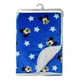 Disney Mickey Mouse Blue Mink and Fleece Baby Blanket
