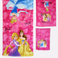 Disney Princess 3 Pieces Bath 100% Cotton Kids Towel Set