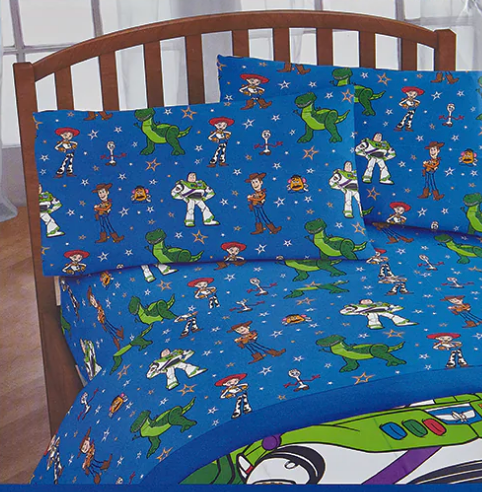 Toy Story Twin Size Sheet Set 3 Pieces Kids Set "Characters and Stars"