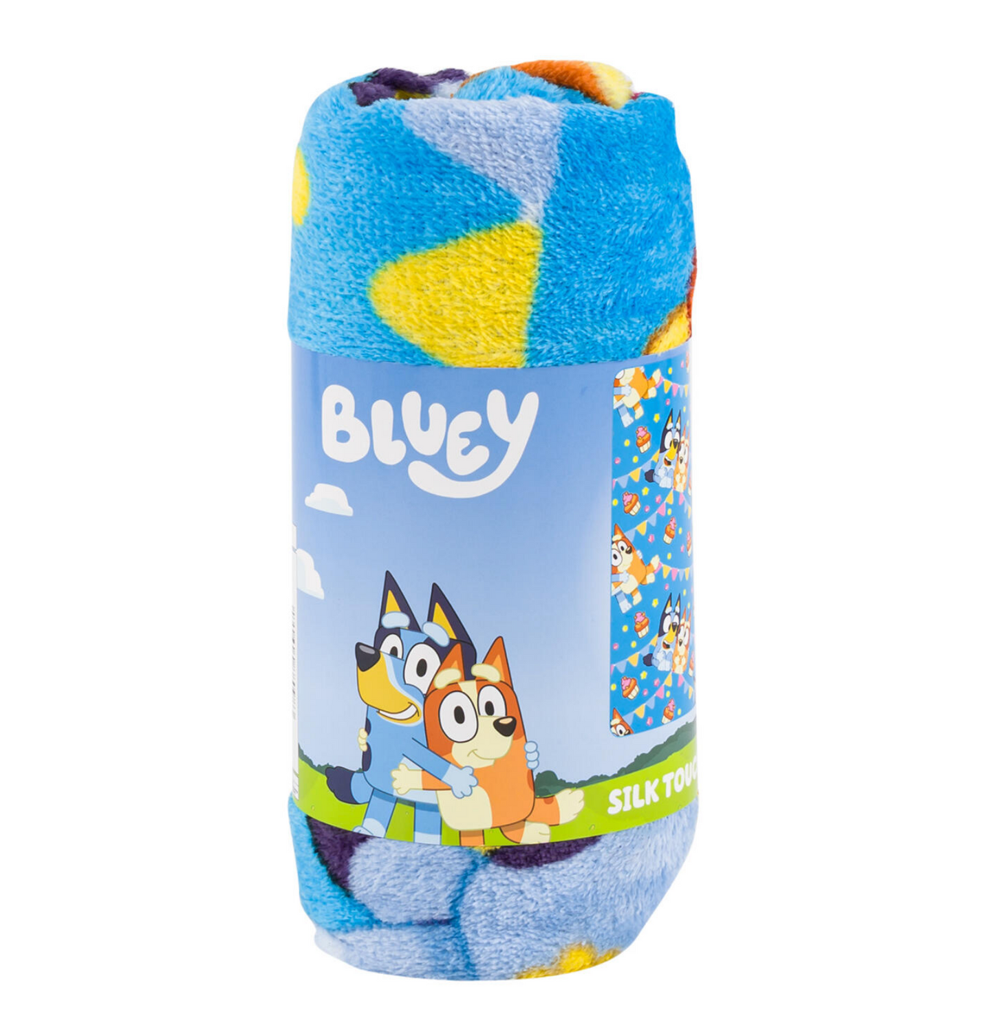Bluey & Bingo Soft Silky Fleece Throw 40"x50" Kids Blanket "Party Pups"