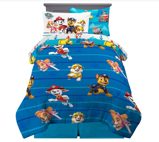Paw Patrol Reversible Twin Bedding Comforter Set (6 Piece Set)