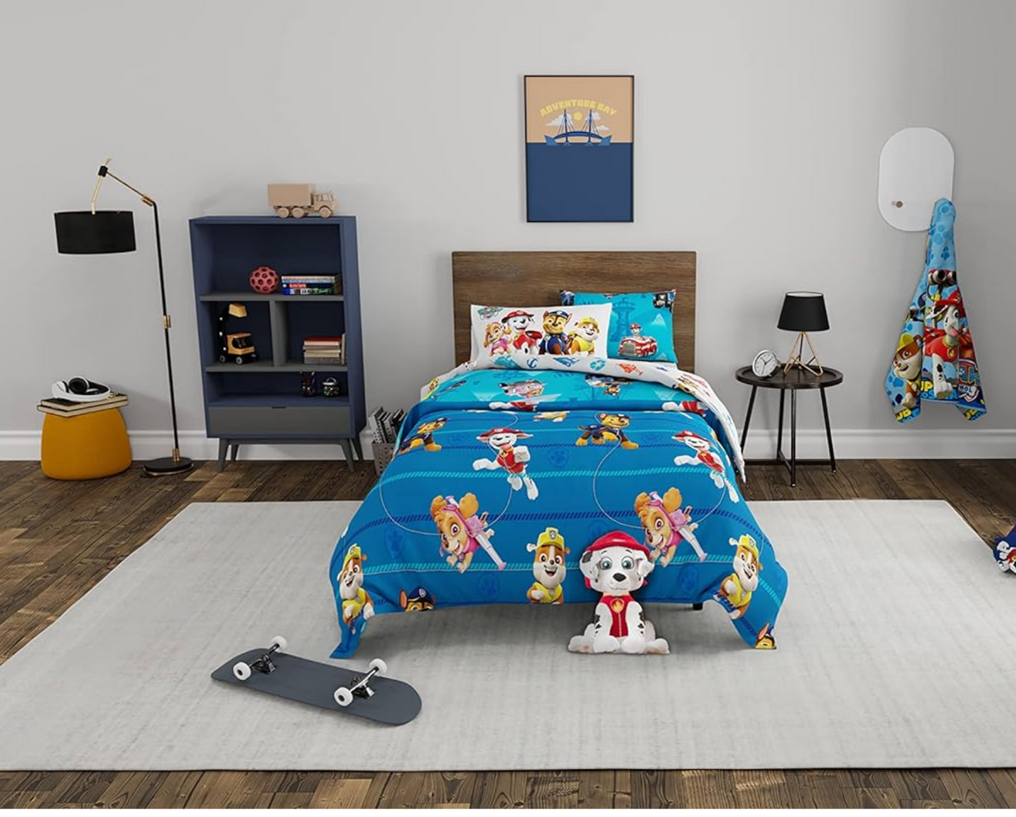Paw Patrol Reversible Twin Bedding Comforter Set (6 Piece Set)
