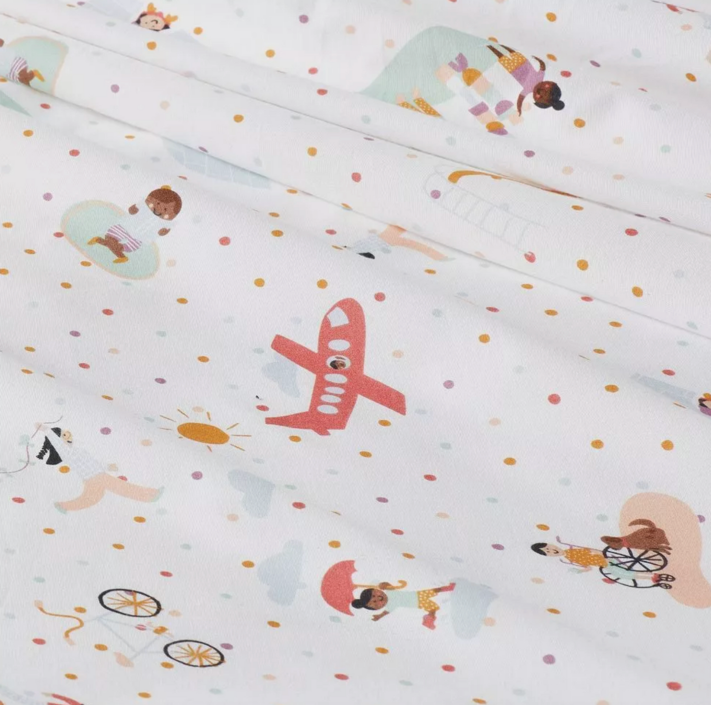 Full 4 Pieces Cotton Flannel Kids Sheet Set  "Pals"