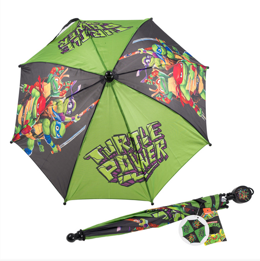 Teenage Mutant Ninja Turtles Stick Umbrella with Clamshell Handle 21"