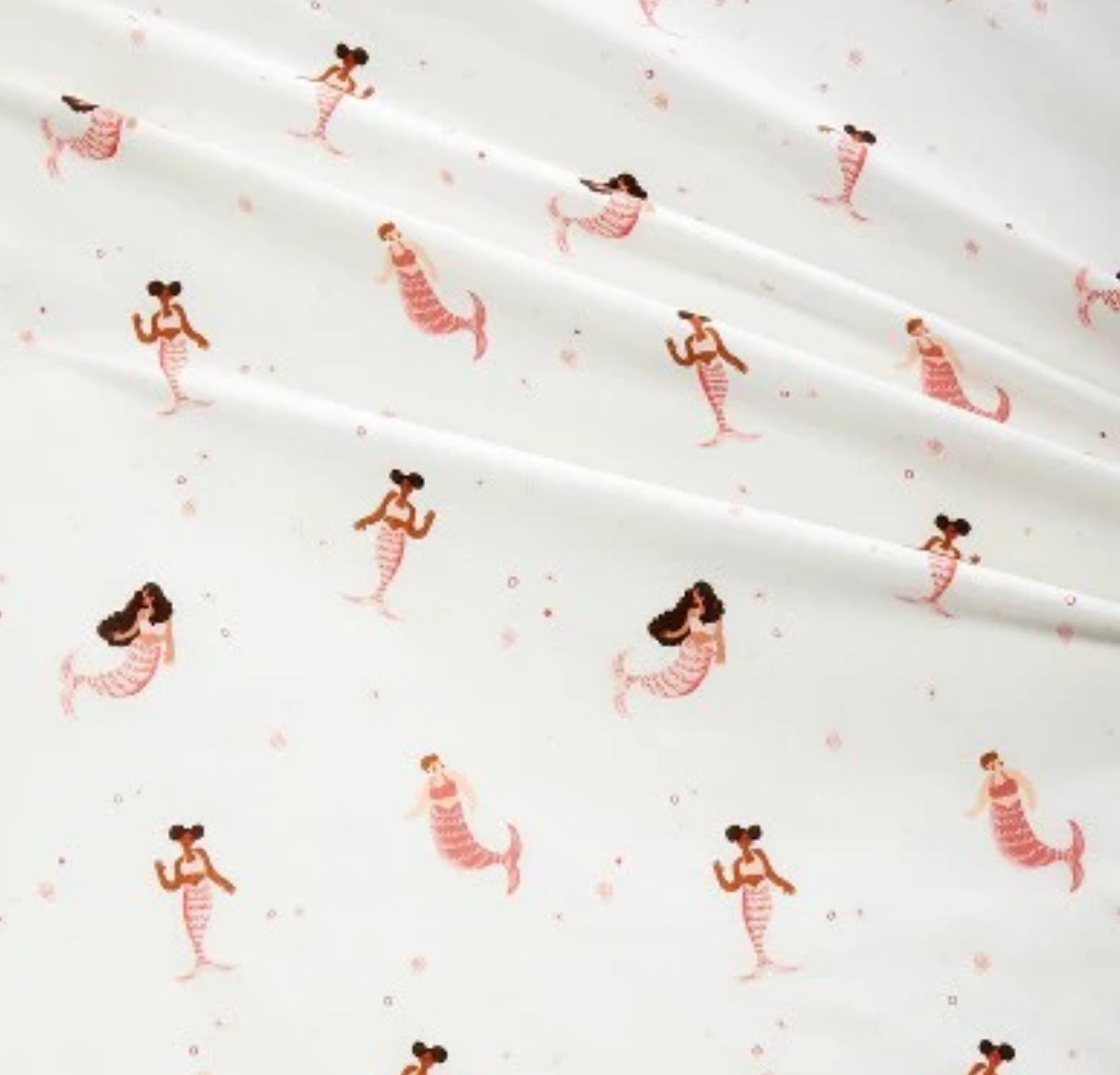 Full 4 Pieces Flannel Kids Sheet Set  "Mermaids"