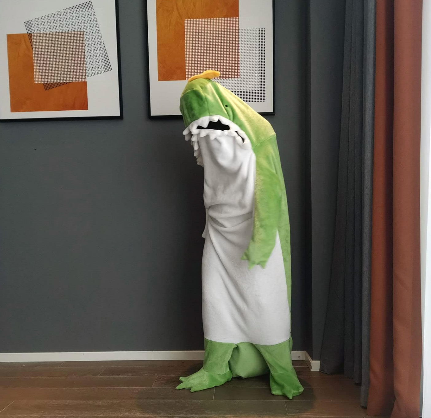 Wearable Dinosaur Blanket (XS fit for Height 3'9"-4'3" Cosplay Dinosaur Costume)
