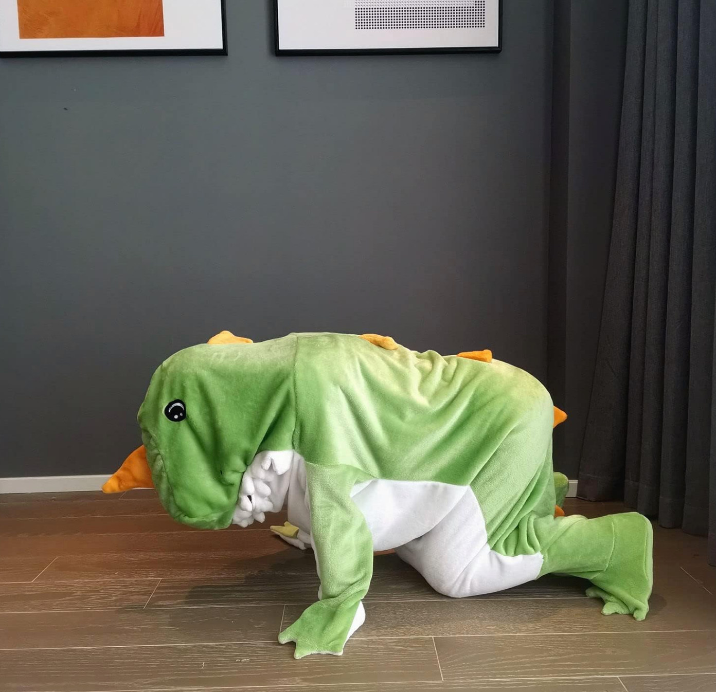 Wearable Dinosaur Blanket (XS fit for Height 3'9"-4'3" Cosplay Dinosaur Costume)
