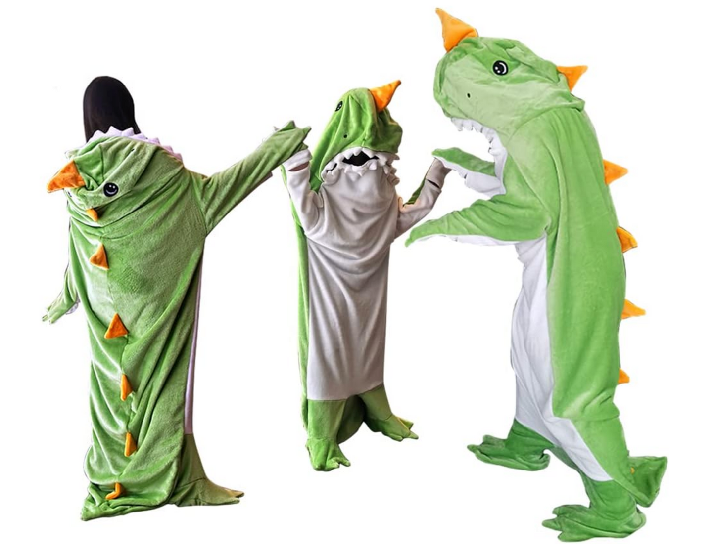 Wearable Dinosaur Blanket (XS fit for Height 3'9"-4'3" Cosplay Dinosaur Costume)