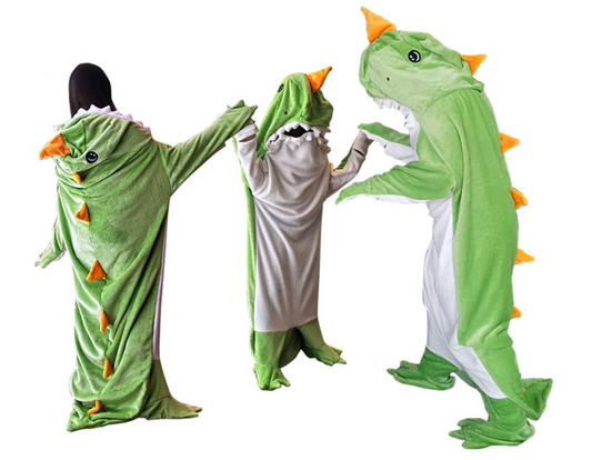 Wearable Dinosaur Blanket (XS fit for Height 3'9"-4'3" Cosplay Dinosaur Costume)