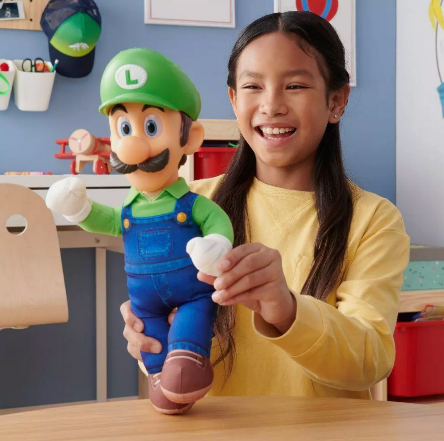 Nintendo The Super Mario Bros. Movie Luigi Poseable Plush