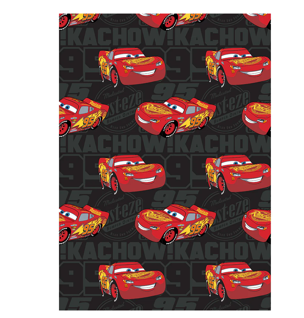Disney Cars Fleece Kids 50"x70" Throw Blanket "Kachow"