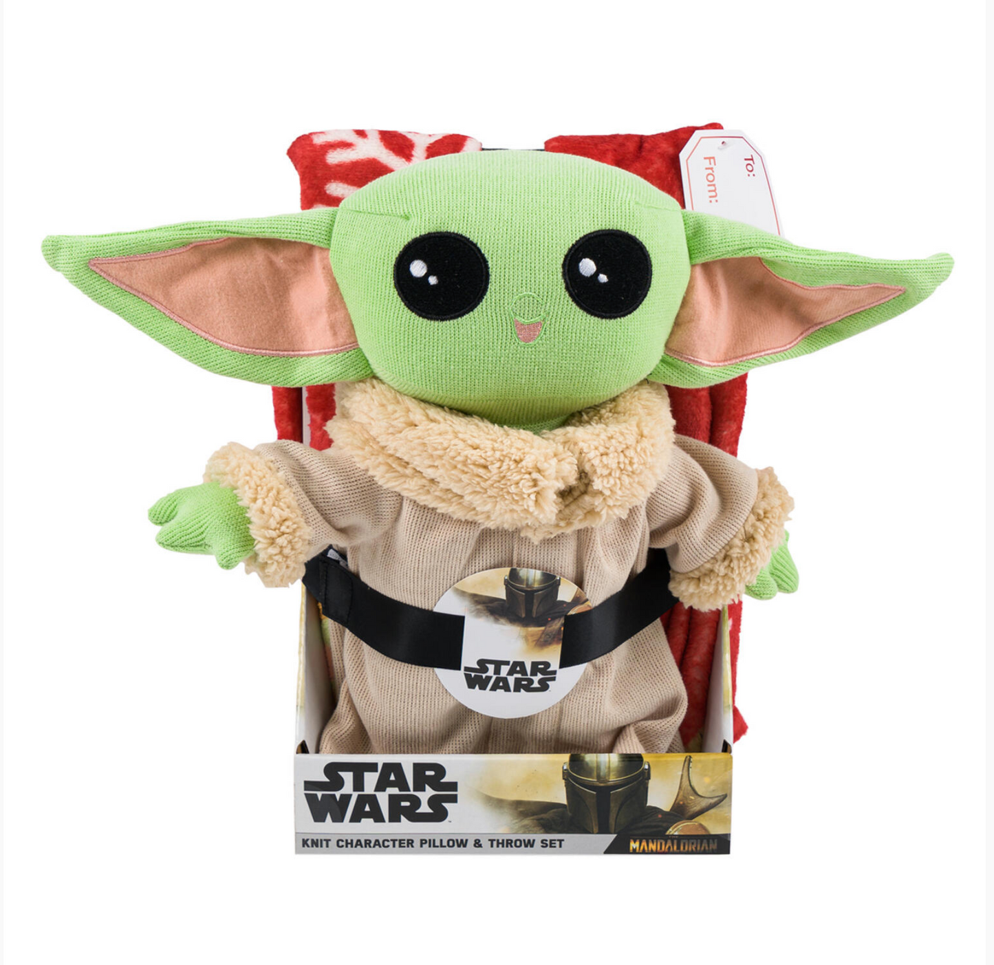 Star Wars Baby Yoda Doll Hugger & 40"x50" Fleece Throw Blanket & Body Pillow