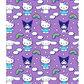 Hello Kitty and Friends Fleece Throw Blanket, Clouds and Rainbows 50"x70"