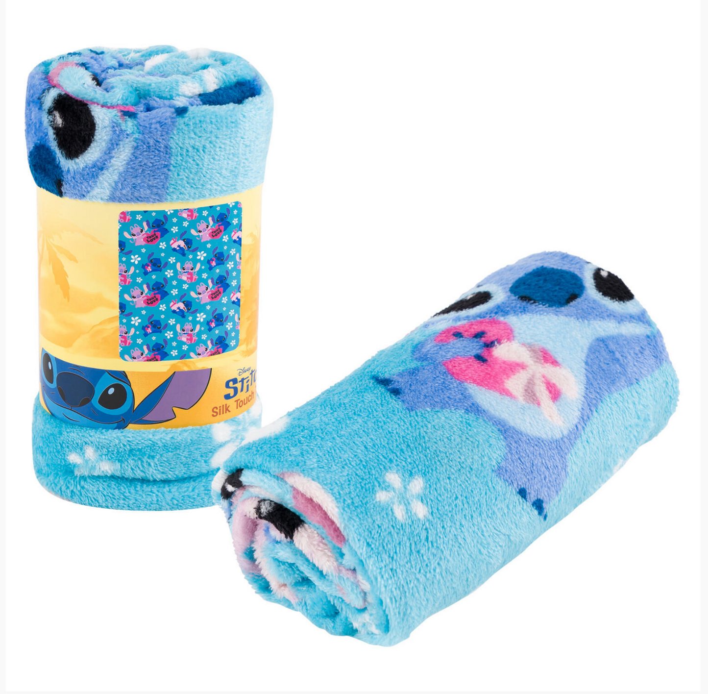 Lilo and Stitch Soft Silky Fleece Throw 40"x50" Kids Blanket "Tropical True Love"