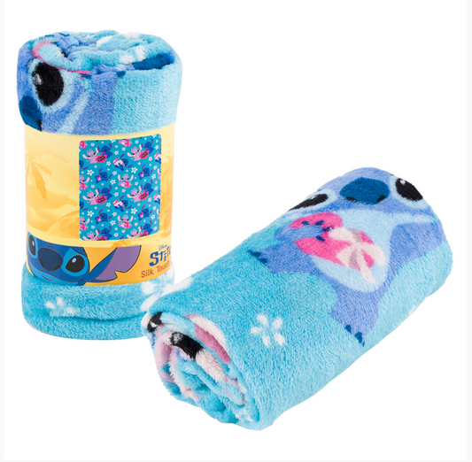 Lilo and Stitch Soft Silky Fleece Throw 40"x50" Kids Blanket "Tropical True Love"