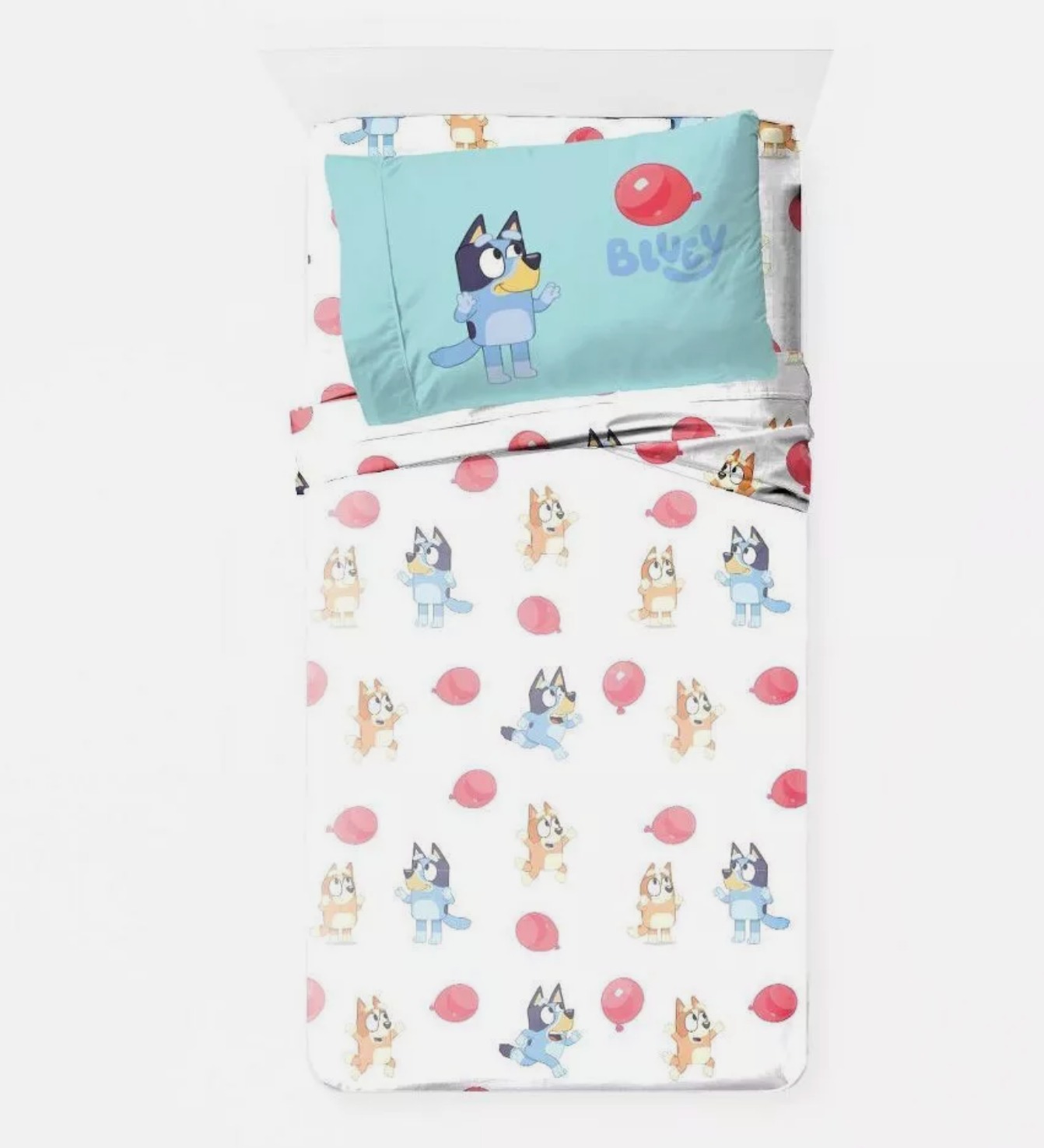 5 pieces Twin Bluey Bed in a Bag Bedding Set Reversible Comforter