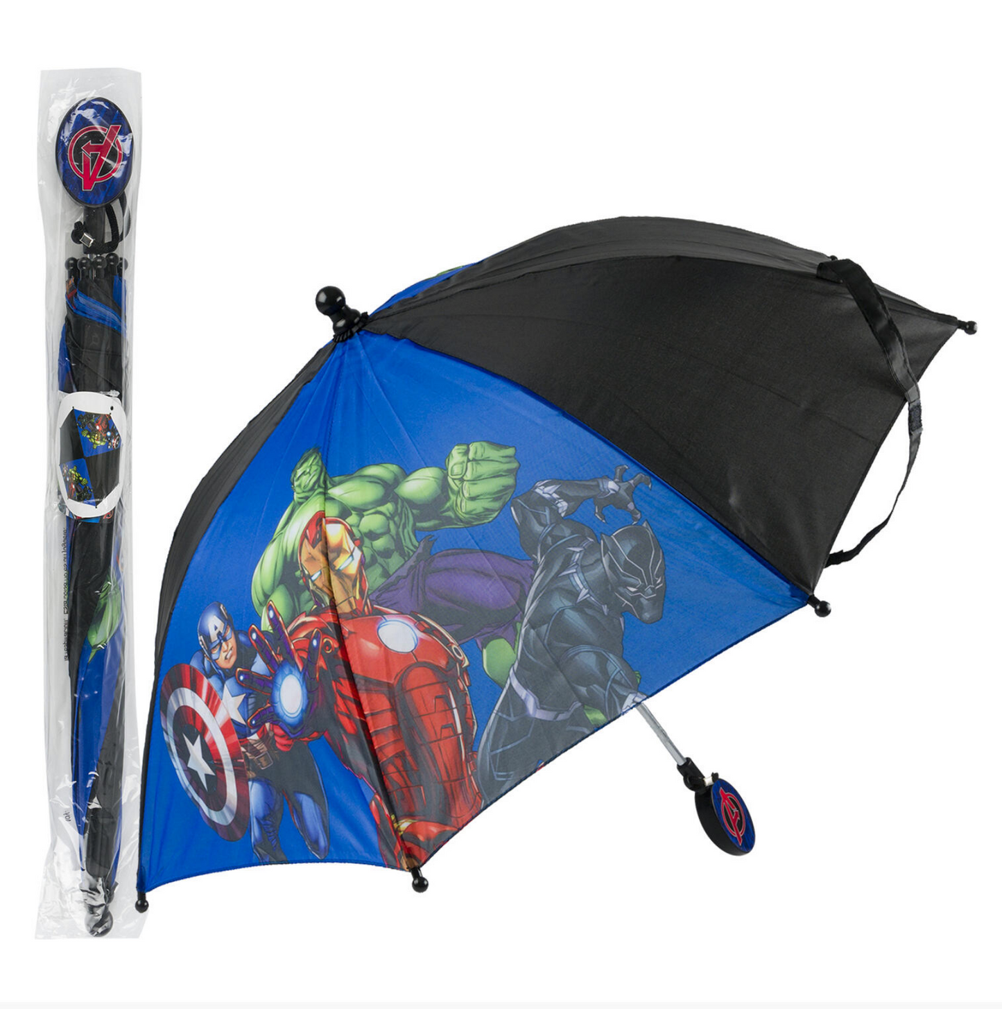Avengers Kids Stick Umbrella with Clamshell Handle 21"