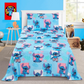 Lilo and Stitch Twin Bedding Bedspread, Flat Sheet, Fitted Sheet Pillowcase 4 Pieces Set