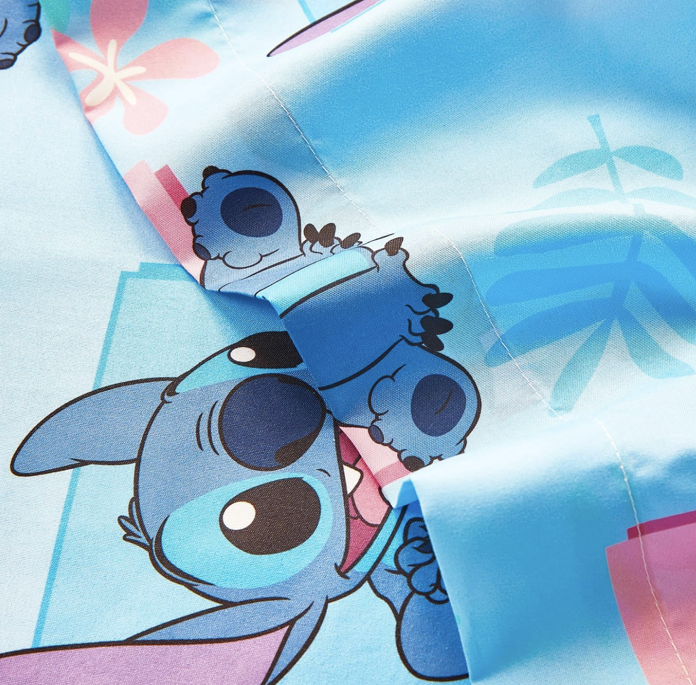 Lilo and Stitch Twin Bedding Bedspread, Flat Sheet, Fitted Sheet Pillowcase 4 Pieces Set