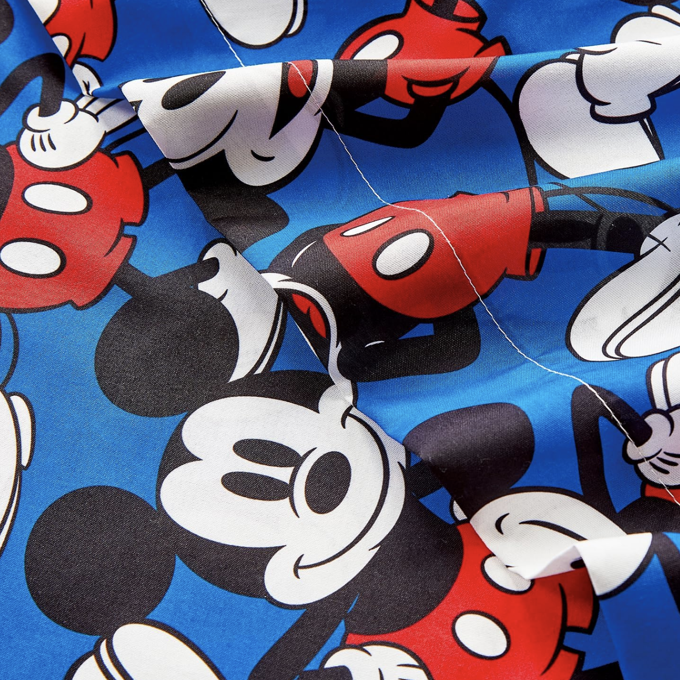 Mickey Mouse Twin Bedding Bedspread, Flat Sheet, Fitted Sheet Pillowcase 4 Pieces Set