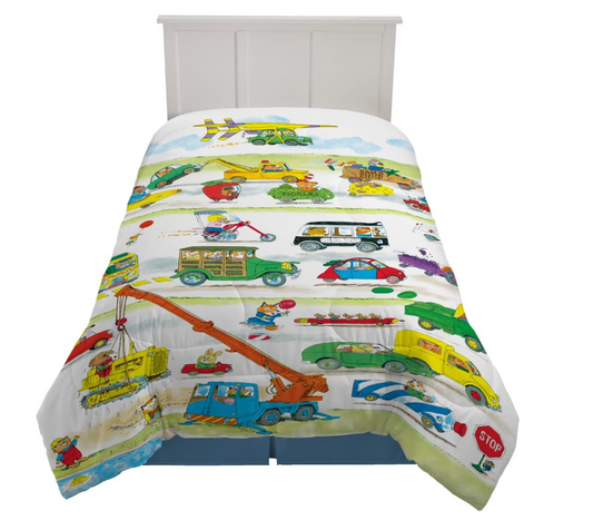 Richard Scarry's Busy World Book Kids Reversible Comforter, Twin/Full