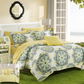 Reversible Yellow Twin Size (3 Piece) Bedding Quilt, Pillow Sham and Decorative Pillow