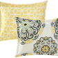 Reversible Yellow Twin Size (3 Piece) Bedding Quilt, Pillow Sham and Decorative Pillow