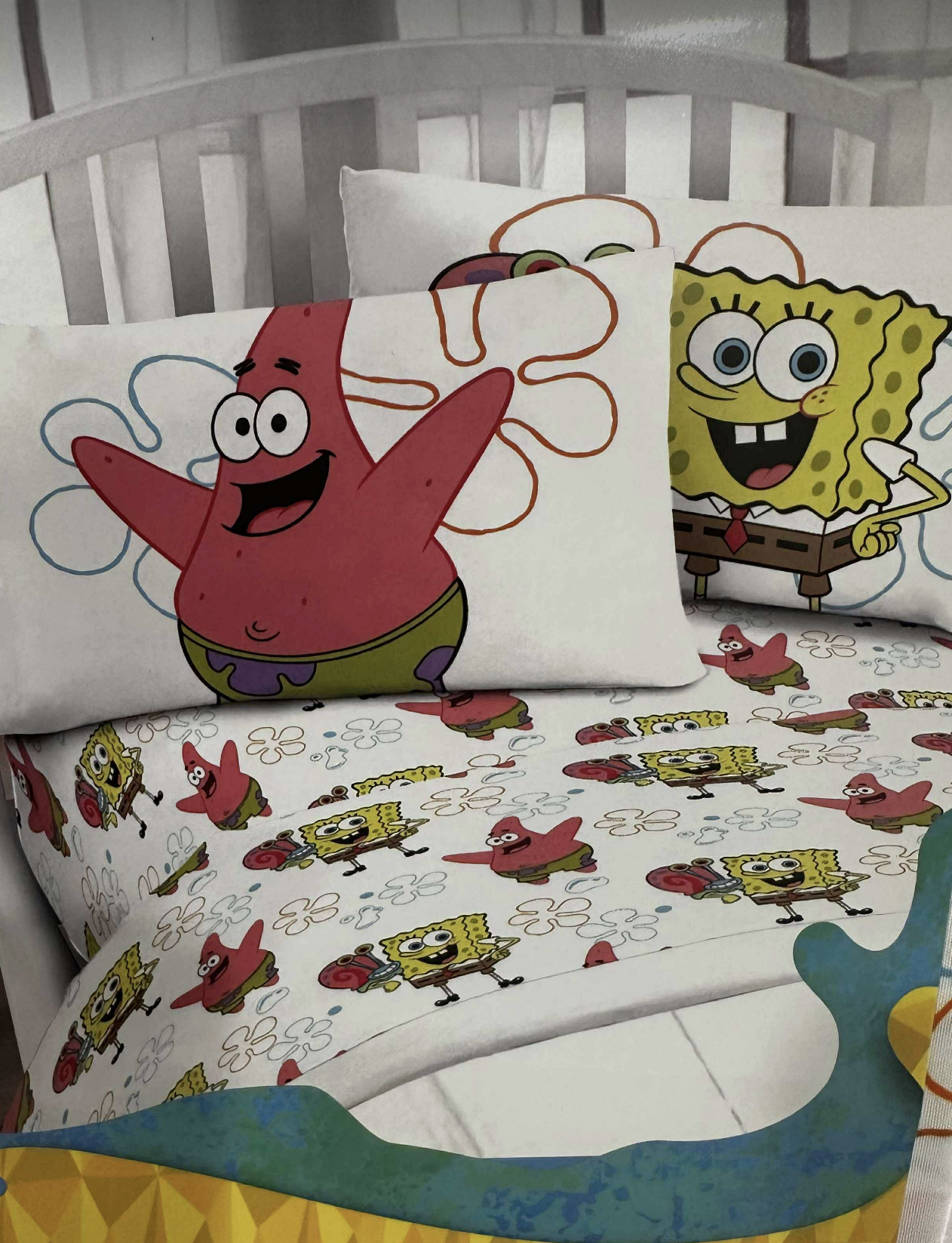 Spongebob Squarepants Twin Size Sheet Set 3 Pieces Kids Set "Underwater Vibes"