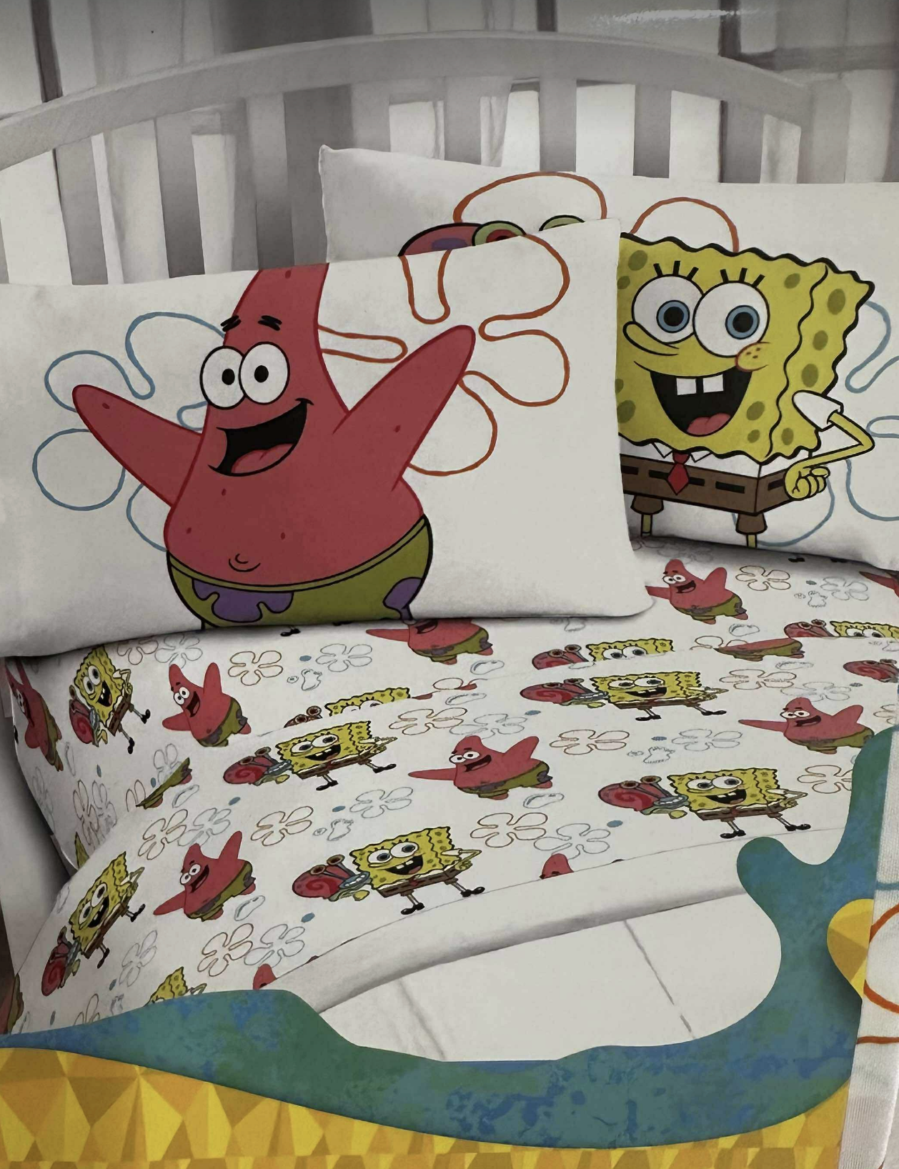 Spongebob Squarepants Twin Size Sheet Set 3 Pieces Kids Set "Underwater Vibes"