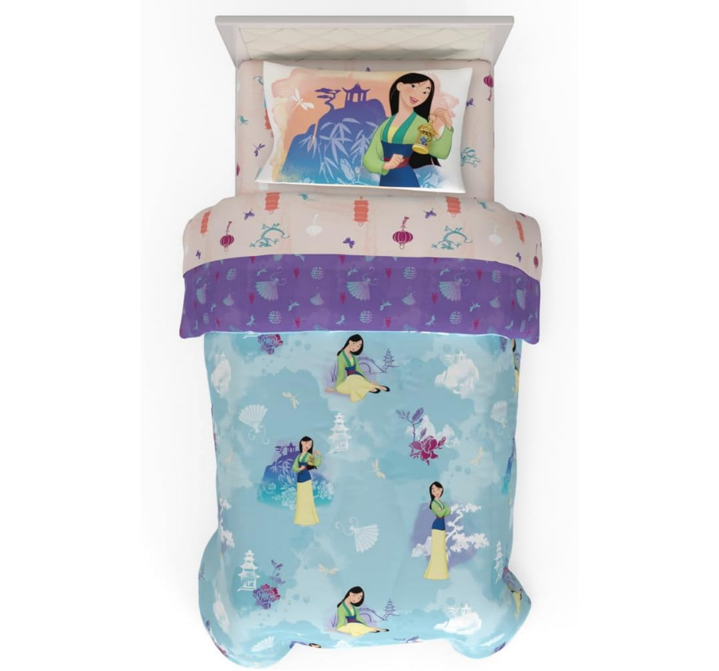 Jay Franco Disney Princess Mulan Bedding Comforter and Sheet Set, Twin