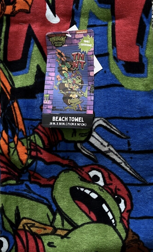 Ninja Turtles TMNT 100% Cotton Beach Towel 28"x58"