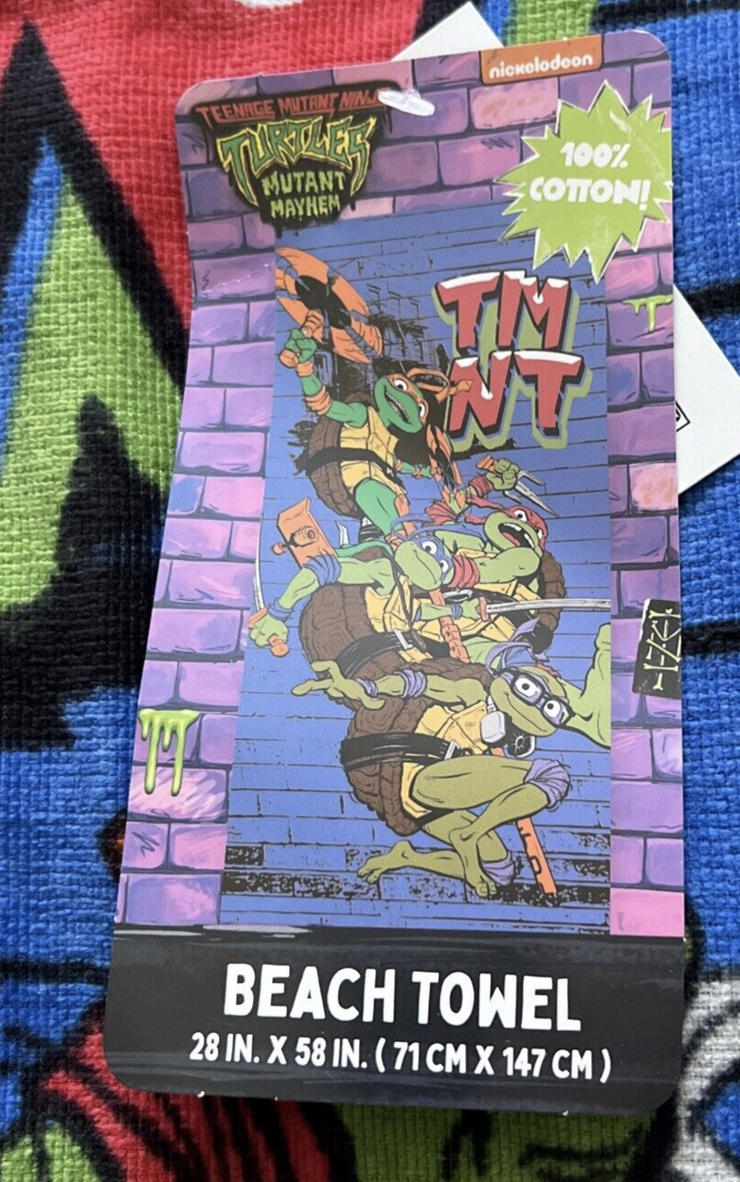 Ninja Turtles TMNT 100% Cotton Beach Towel 28"x58"