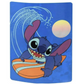 Stitch Fleece Throw Blanket with Surfing Design 45"x60"