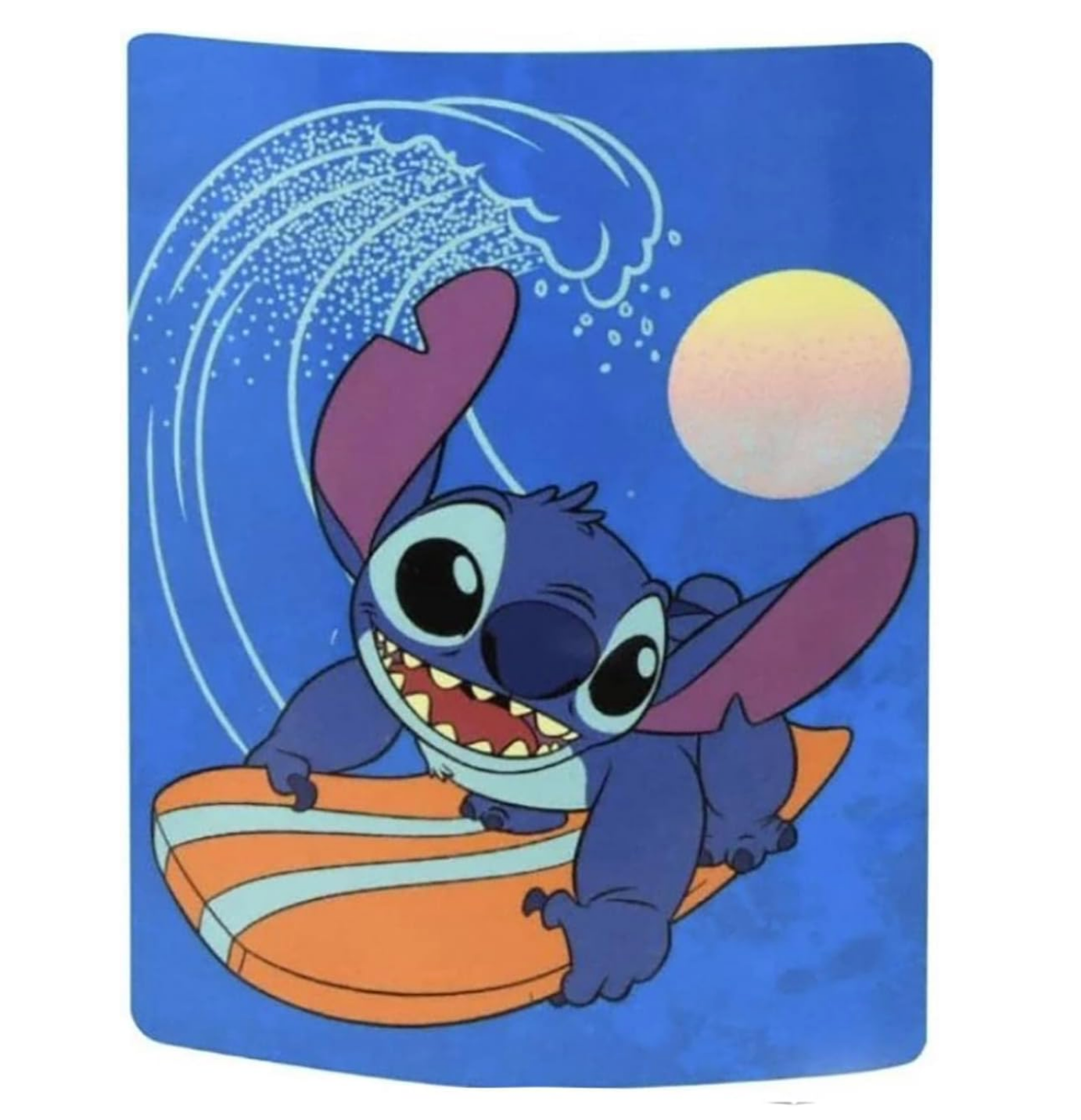 Stitch Fleece Throw Blanket with Surfing Design 45"x60"