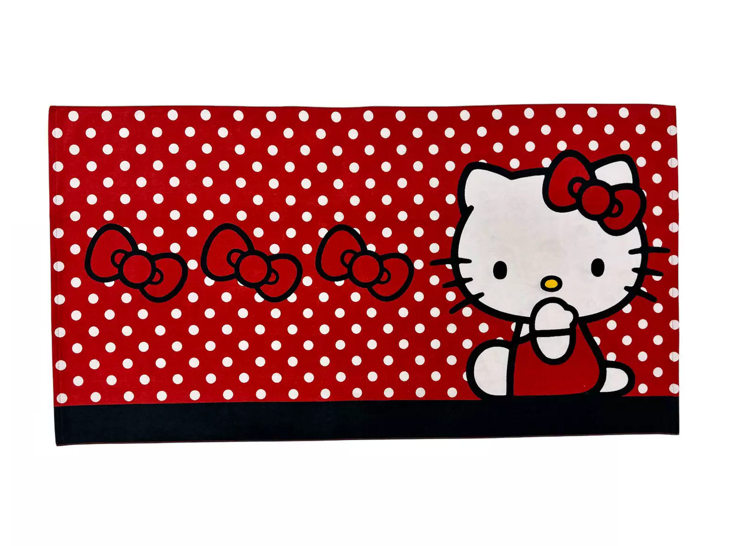 Red Hello Kitty Oversize 100% Cotton Beach Towel 34"x64"