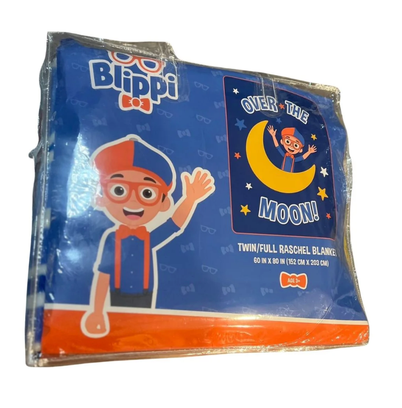 "Over the Moon" Blippi Twin Full Plush Rachelle Blanket