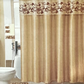 18 Piece Bath Rugs,  Shower Curtain, Hooks, Towel Set Light Brown - Taupe
