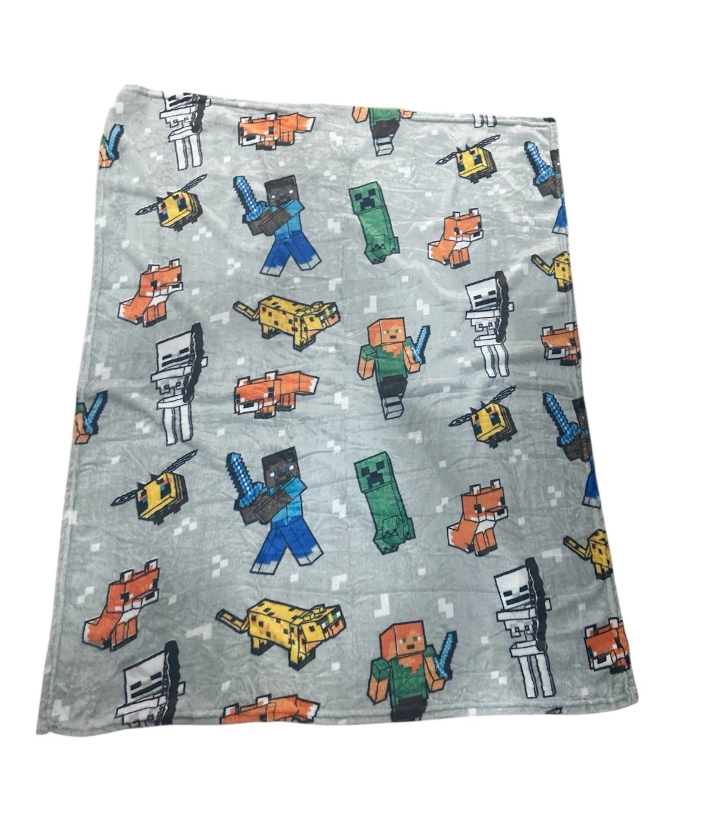 Minecraft Soft Silky Touch Fleece Throw Blanket 40"x50" BB