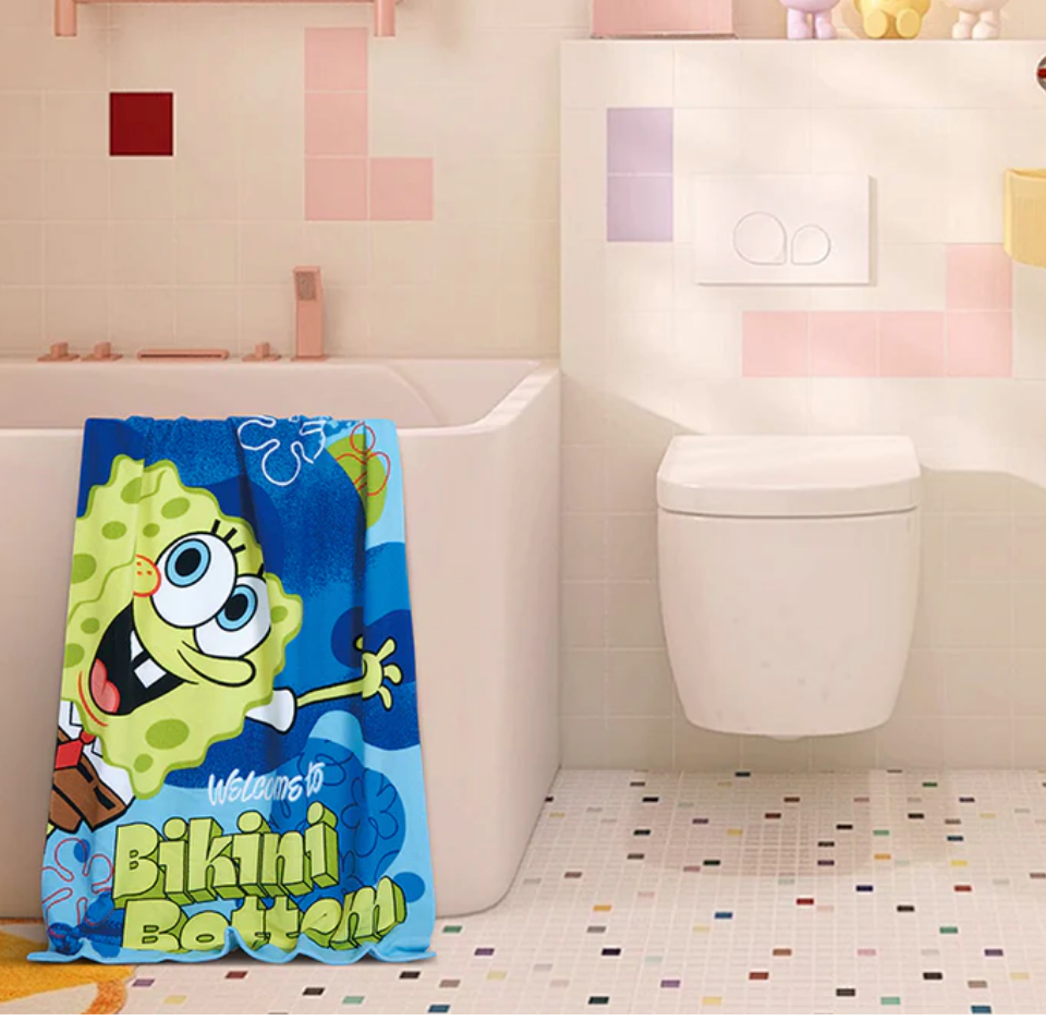 Spongebob Bikini Bottom Microfiber Pool Bath Beach Towel 27"x54"