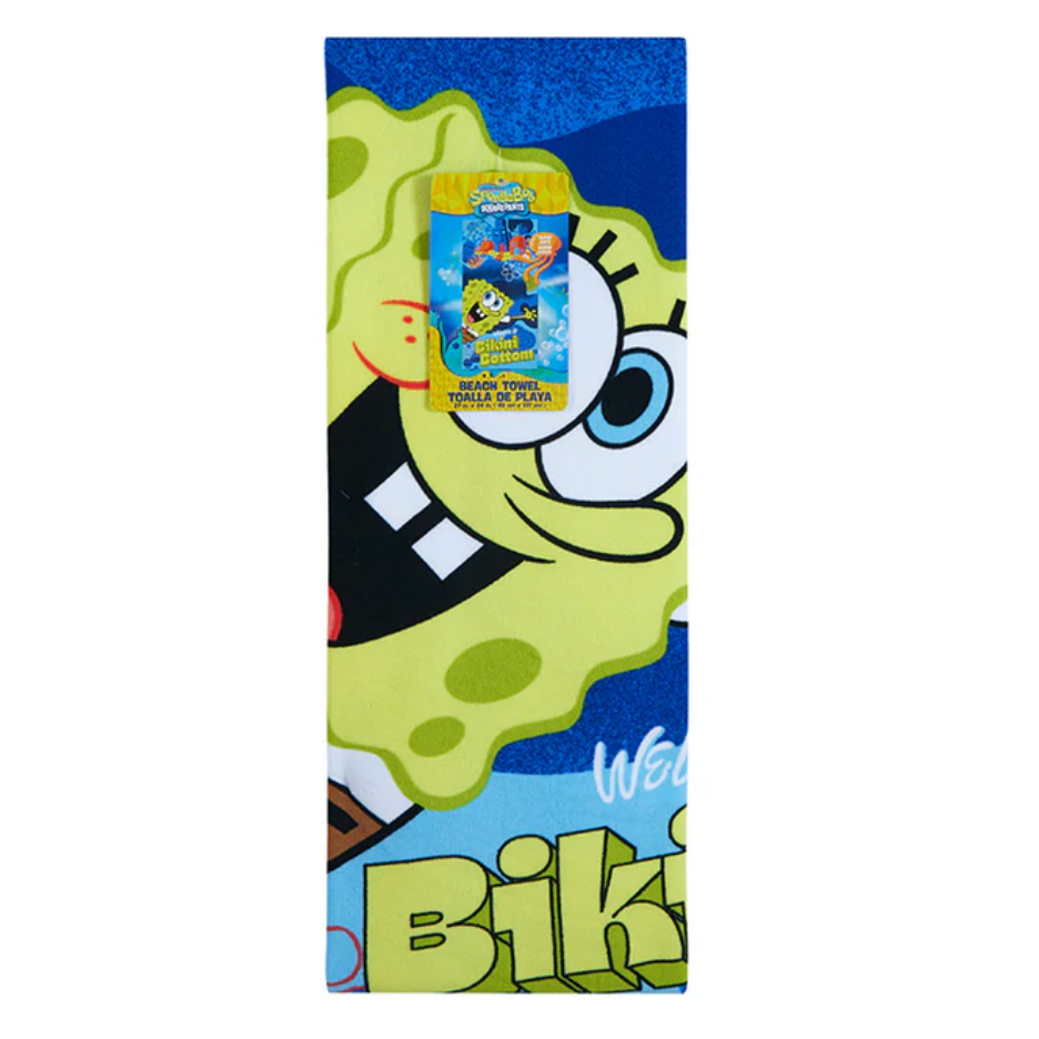 Spongebob Bikini Bottom Microfiber Pool Bath Beach Towel 27"x54"