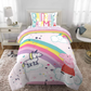 Twin Peppa Pig Rainbow Dreamer Reversible Kids' Bedding 4 Pieces Comforter Set