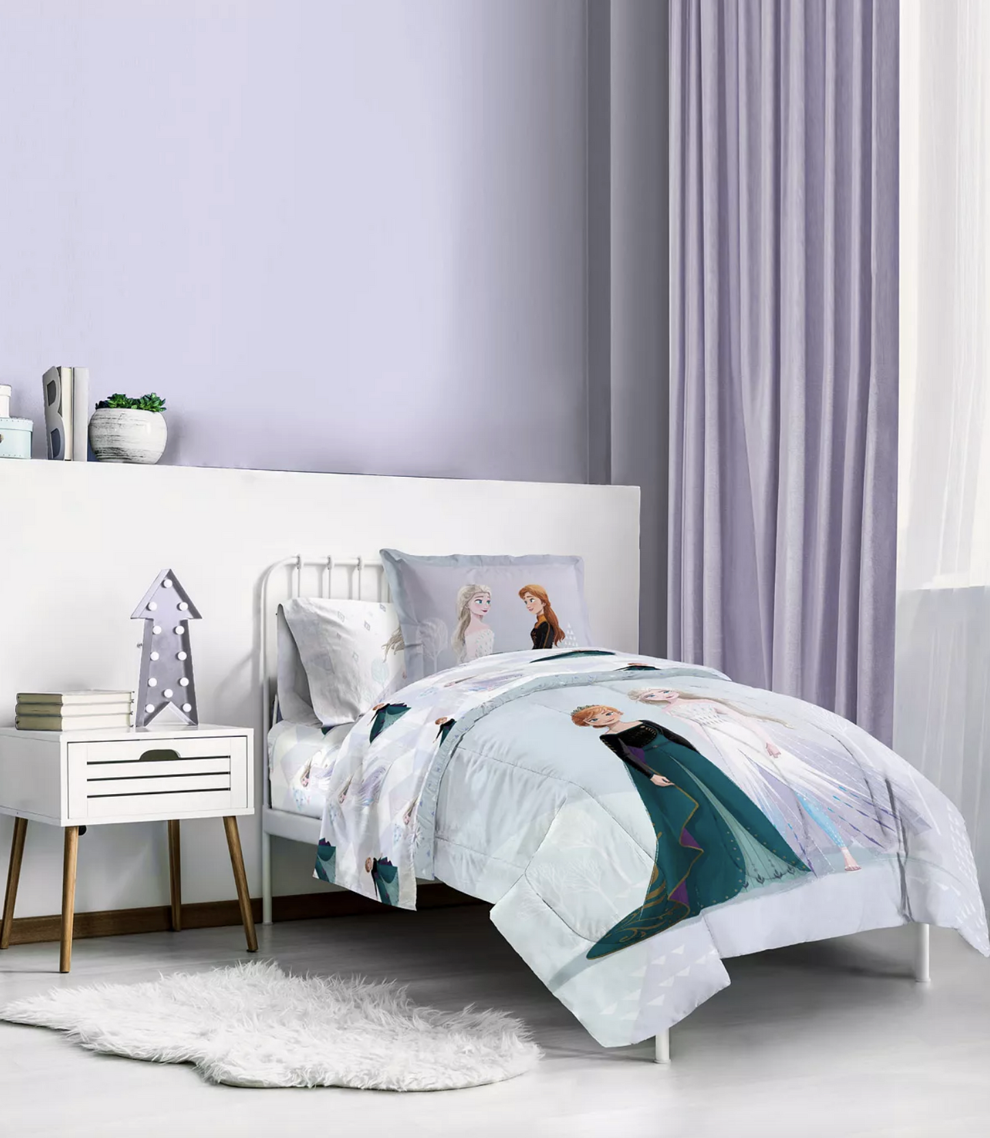 8 Pieces Frozen II Full Size Comforter Bedding Set