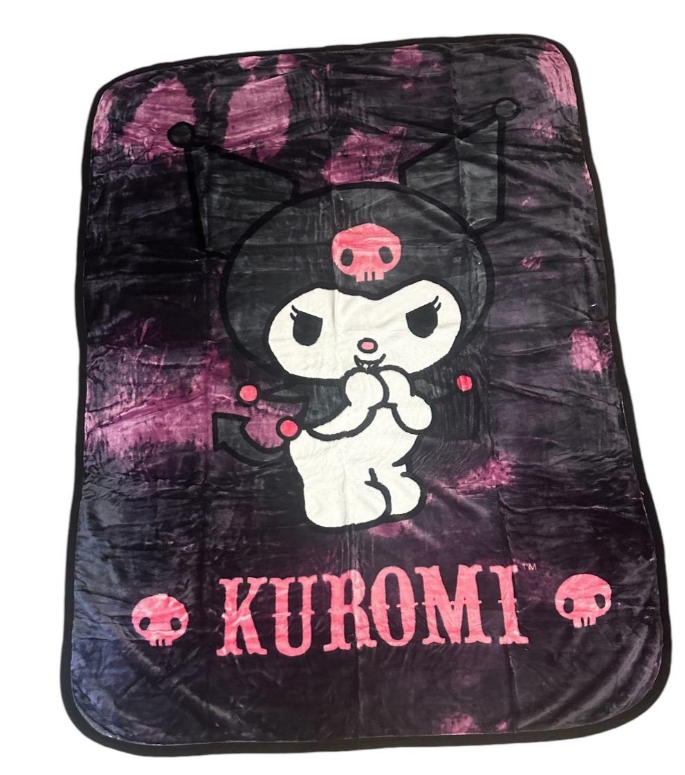 Kuromi  40"x50" Plush Throw Blanket Super Soft "Bad Kuromi" TT