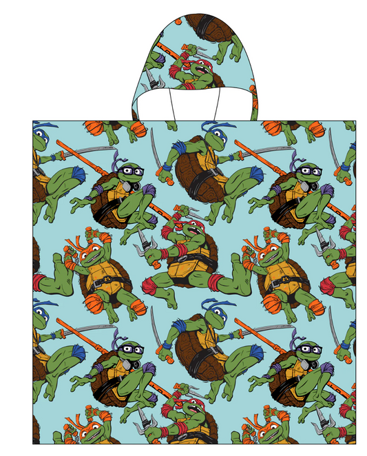 Teenage Mutant Ninja Turtles TMNT - Hooded Kids Towel Poncho "Crime Fighters"