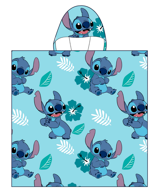 Lilo & Stitch- Hooded Kids Towel Poncho "Palm Leaves"