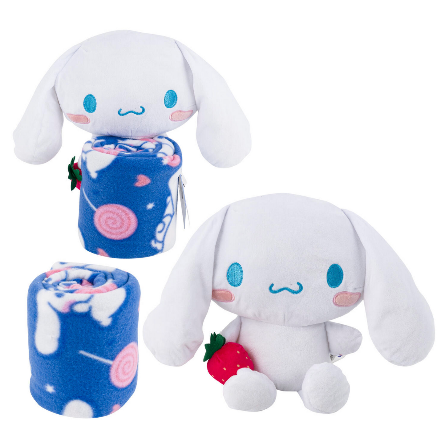 Cinnamonroll Hugger & 40"x50" Fleece Throw Blanket & Body Pillow