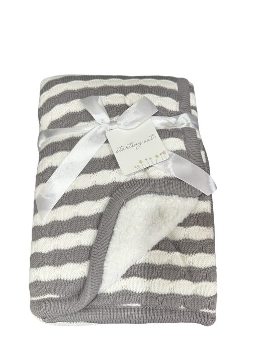 Starting Out: Chenille Blanket, Borrego Backing Grey 30x60in- Dillard's Exclusive