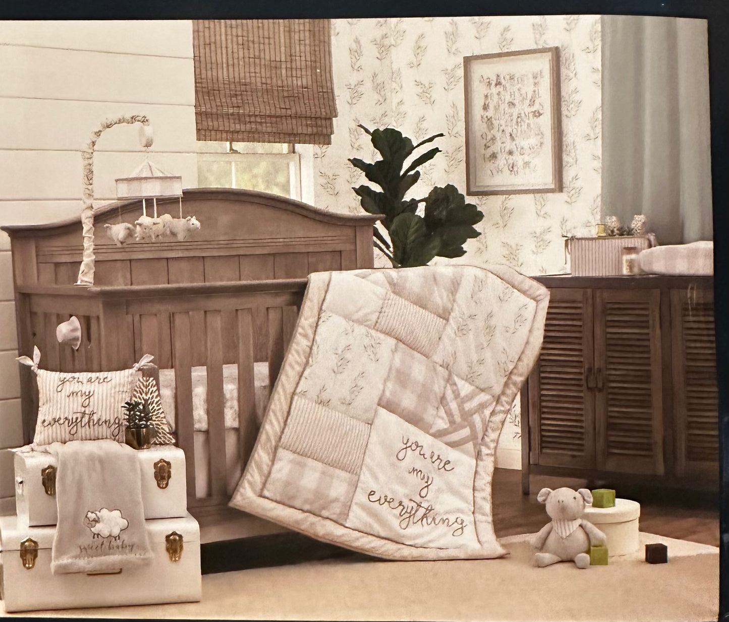 NoJo Rustic Farmhouse Unisex Nursery Crib Baby Bedding Comforter Set